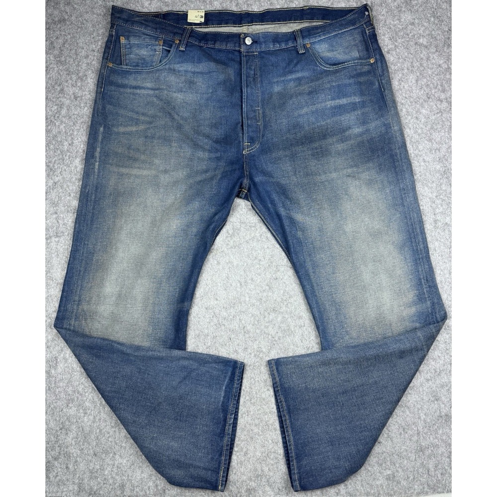 Levis 501 NWT Men Size 50x34 (Fits 50x33) Straight Button Fly Denim Jeans Blue